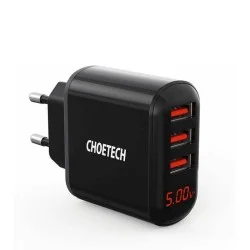 Choetech 5V/3.4A 3*Usb-A Digital Wall Charger